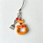 CloudNook Cat Pretzel Bag Charm‑Cute Resin Phone Strap