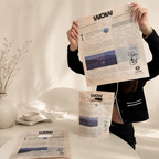 CouldNook Newspaper Print Handle Bag - Two Storage Sizes