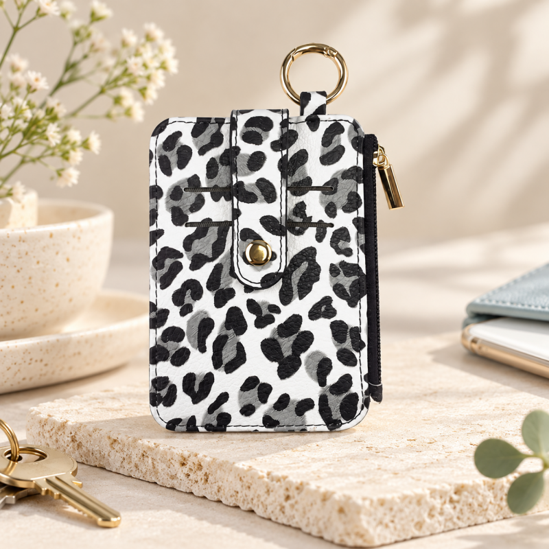 Card Wallet - ID Window and Side Zipper Pocket