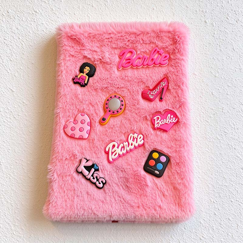 CouldNook Plush Patch Notebook - Colorful Icons And Fuzzy Cover Texture