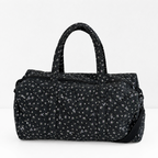 CouldNook Quilted Floral Travel Bag - Carry Handles and Front Zipper Pocket