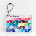 CouldNook Seasonal Color Palette Keychain - Geometric Swatches and Clear Border