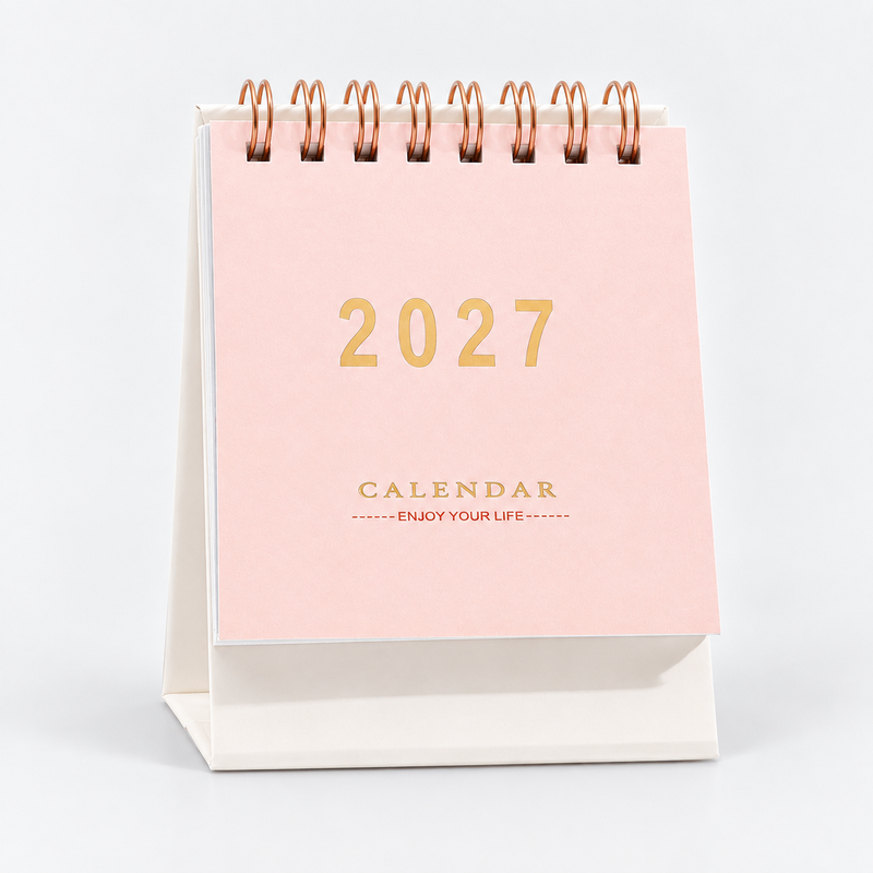 CouldNook 2027 Gold Foil Mini Desk Calendar - Assorted Colors