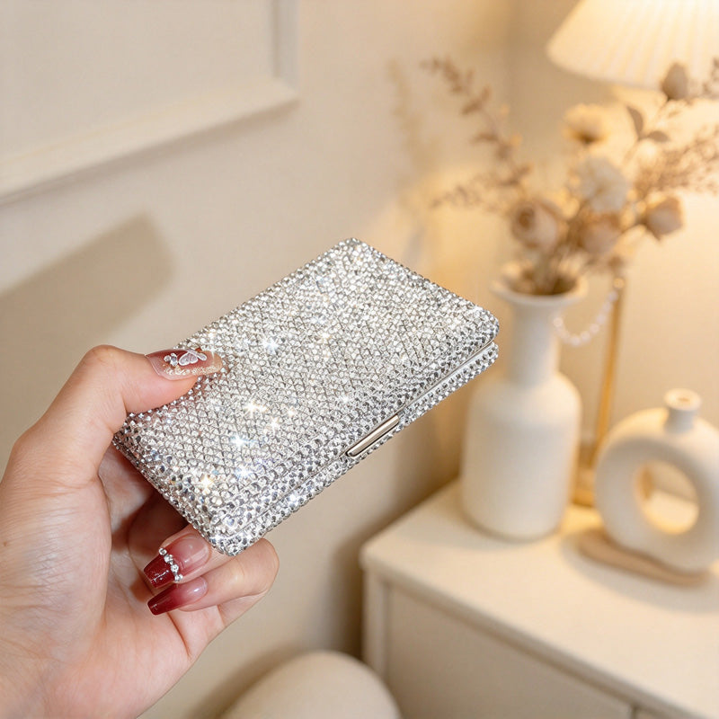 CouldNook Rhinestone Card Case - Hinged Pocket Design