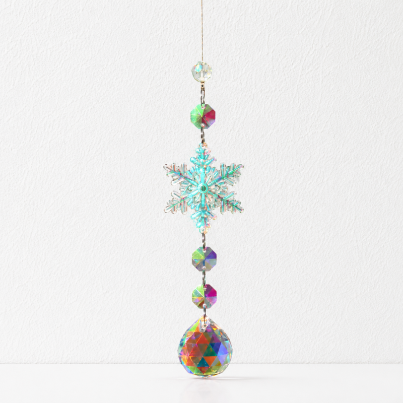 CouldNook Snowflake Crystal Suncatcher Ornament - Four Hanging Designs