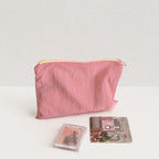 CouldNook Grid Color‑Block Zipper Pouch‑Macaron Portable Toiletry Storage Bag