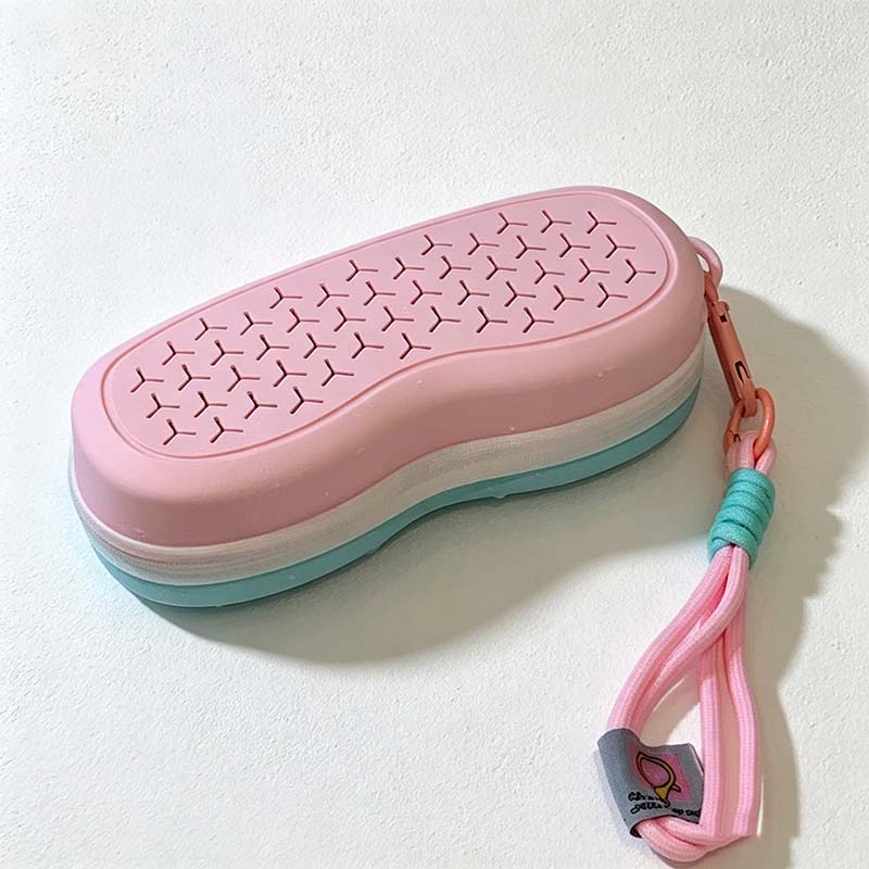 CouldNook Silicone Swimming Goggles Case - Ventilated Two-Tone Shell