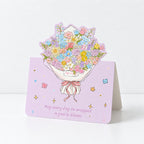 CouldNook Flower Bouquet Greeting Card - Colorful Shaped Blooms