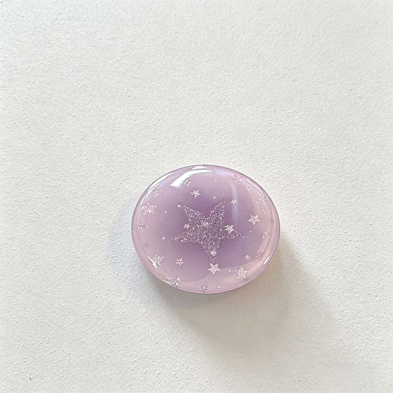 CouldNook Star Adhesive Phone Grip Stand - Translucent Glitter Finish