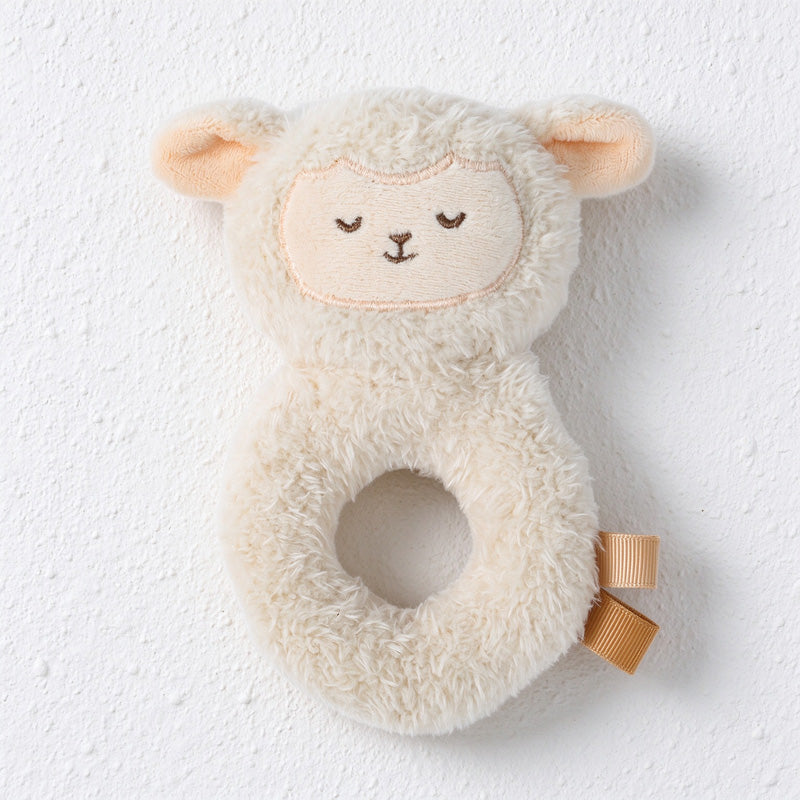 Animal Rattle in Fabric and Wooden Ring Styles
