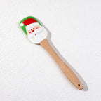 CouldNook Christmas Silicone Spatula - Printed Head and Beech Handle
