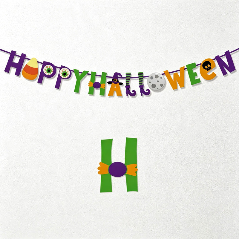 CloudNook Ghost Banner Garland‑Halloween Party Hanging Decor