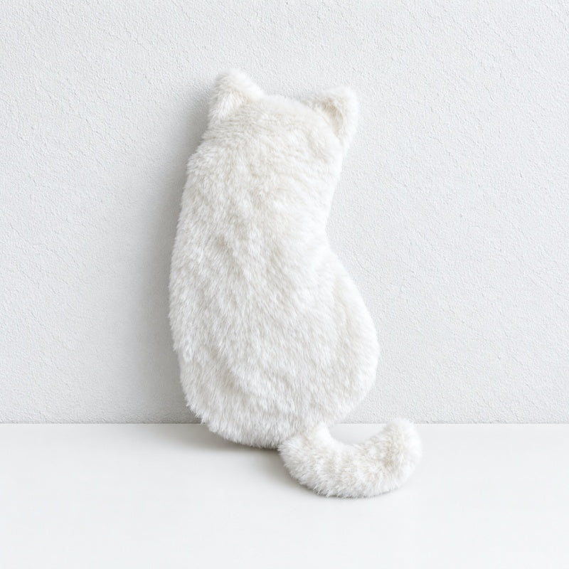 CouldNook Cat Pencil Case - Plush Silhouette and Side Zipper