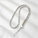 CouldNook Rhinestones Set Neck Phone Lanyard with Heart-Shaped Links