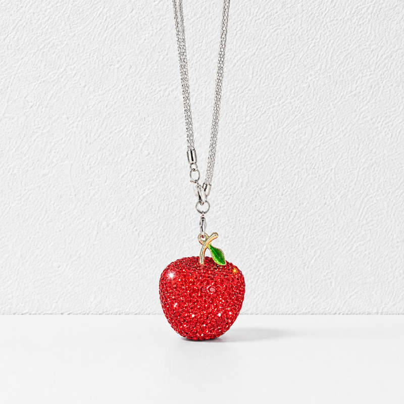 CouldNook Rhinestone Apple Charm - Crystal Car Pendant