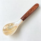 CouldNook Shell Seasoning Spoon - Natural Wood Handle Table Setting