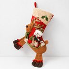 CouldNook Reindeer Christmas Stocking - Character Rider and Dangling Hooves
