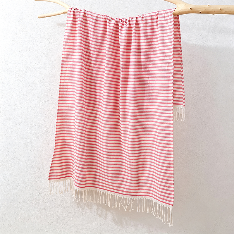 CouldNook Fine Stripe Bath Towel - Tasseled Everyday Wrap