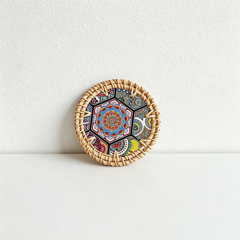 CouldNook Woven Drink Coaster - Warm Table Accent
