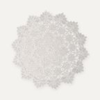 CouldNook Round Embroidered Lace Placemat - Floral Design Size Range