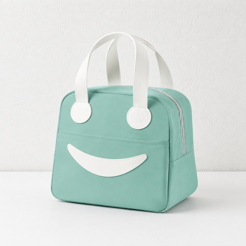 CouldNook Smiley Lunch Bag - Two Sizes and Contrast Handles