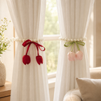 CouldNook Beaded Magnetic 2PCS Curtain Tieback - Window Drapery Accent