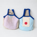 CouldNook Color‑Block Mesh Tote Bag‑Sweet Fresh Style Grid Net Handbag