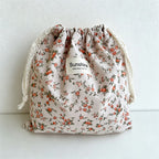 CouldNook Cotton Drawstring Bag - Eight Earth-Tone Floral Designs