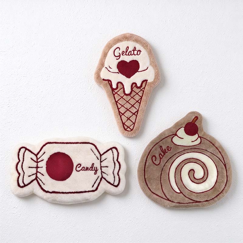 CouldNook Dessert Hanging Hand Towel - Shaped Fleece And Embroidered Details