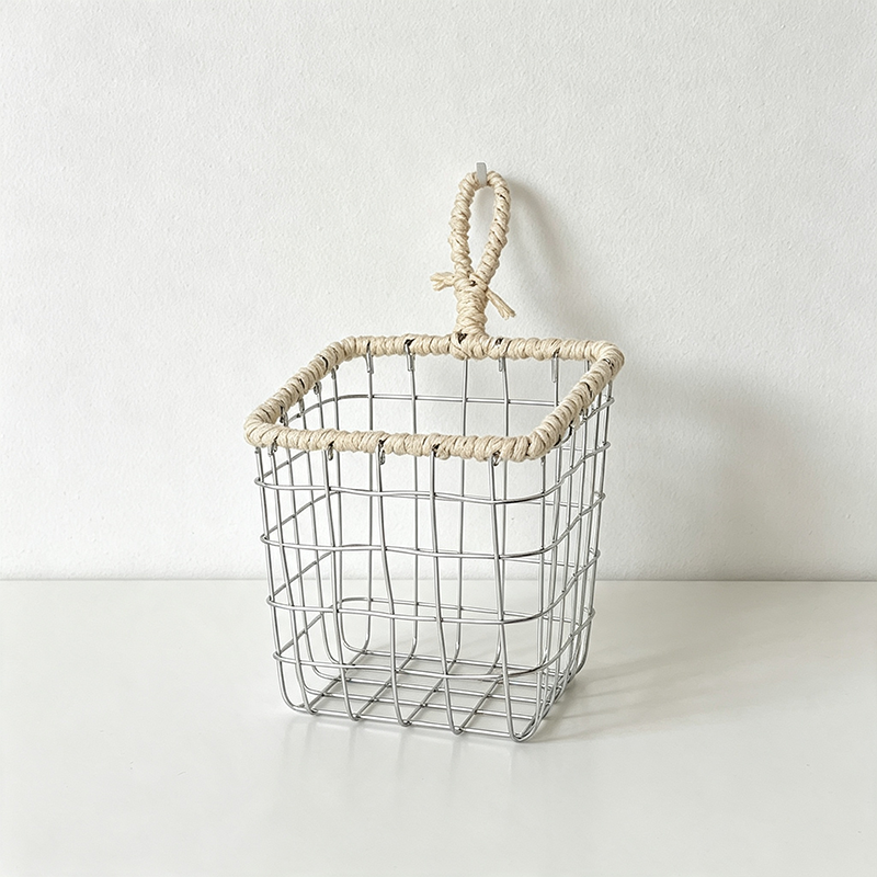 CouldNook Hanging Wire Storage Basket‑Wall‑Mount Iron Organizer for Kitchen & Household Sundries