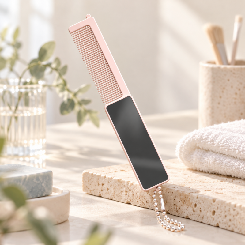 CouldNook Folding Mirror Comb - Slim Pocket Design