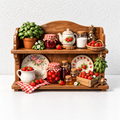Strawberry Shelf Fridge Magnet - Kitchen Scene in Relief