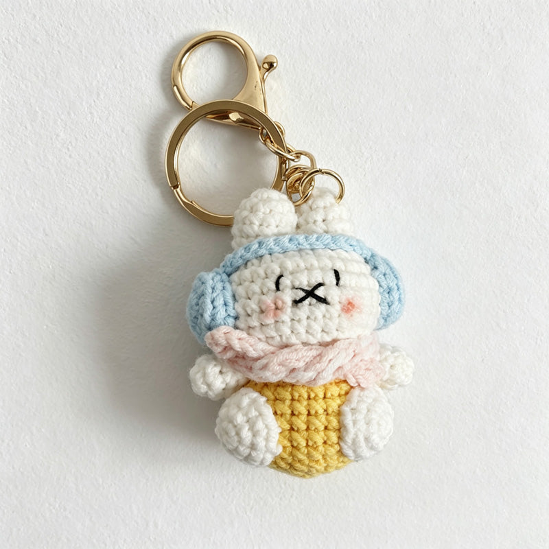 CouldNook Plush Rabbit Doll Keychain - Scarf Character Outfit
