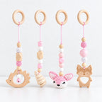 CouldNook Play Gym Hanging Toy Set - Four Woodland-Themed Pieces