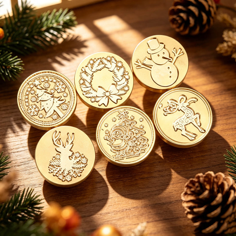 CloudNook Wax Seal Stamp Head-Christmas Blessing Envelope Sealing