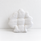 CouldNook Shell Shaped Lace Coaster - White Embroidered Layers