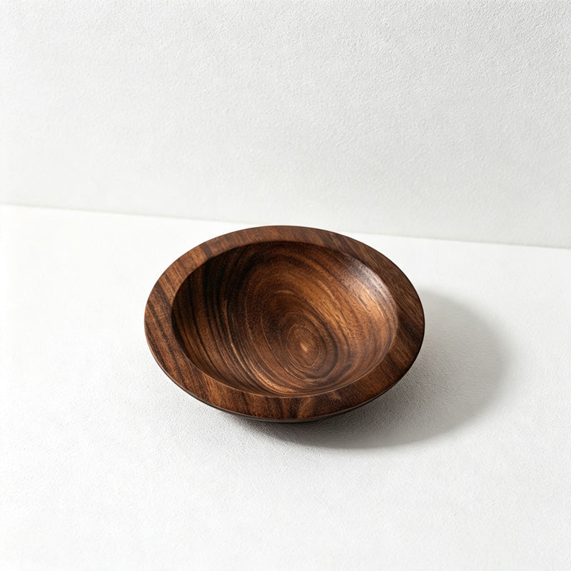 CouldNook Walnut Wood Platter - Wide Rounded Serving Tray