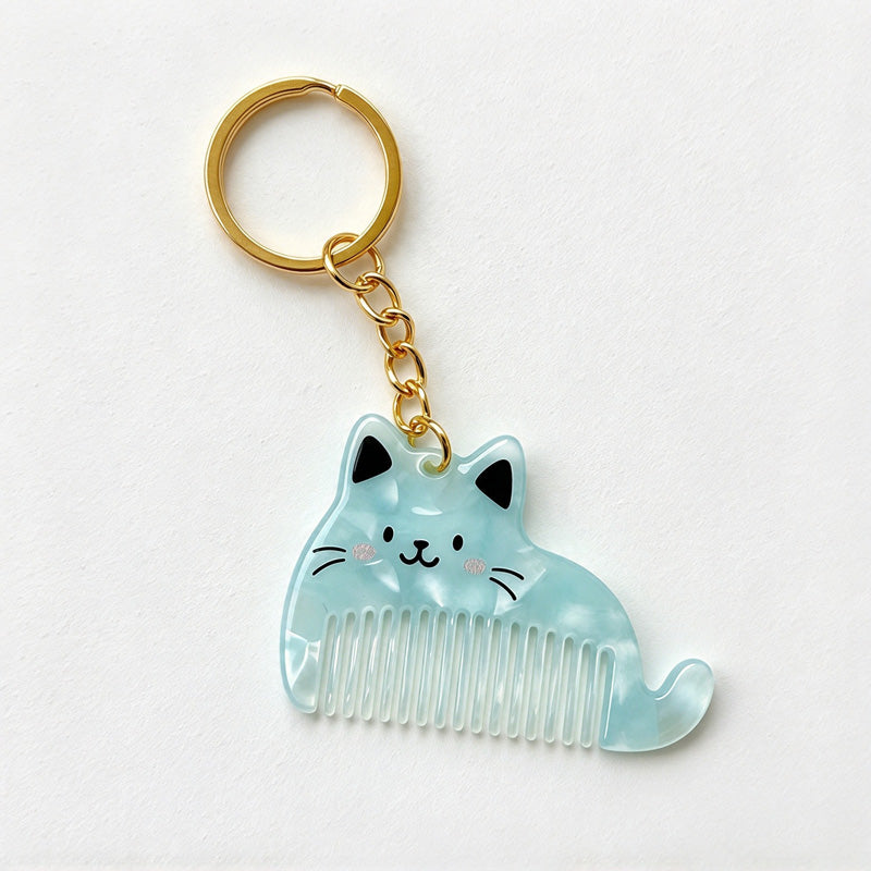 CouldNook Cat Comb Keychain - Whiskers and Tail