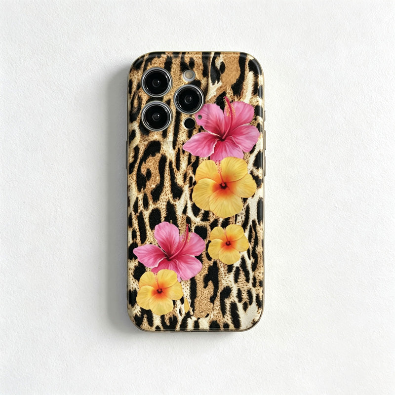 CouldNook iPhone 17 Series Floral Leopard Phone Case - Vibrant Pattern Cover