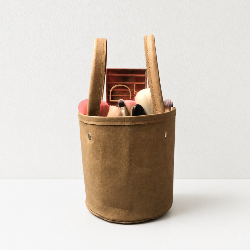 CouldNook Washable Kraft Paper Storage Basket - Folded Cuff Options