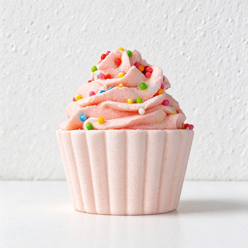 Cupcake Bath Bomb - Swirled Top and Sprinkle Details