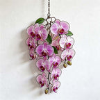 CouldNook Acrylic Floral Window Hanging - Cascading Blossoms And Leaves