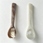 CouldNook Natural Shell Tasting Spoon - Compact Textured Silhouette