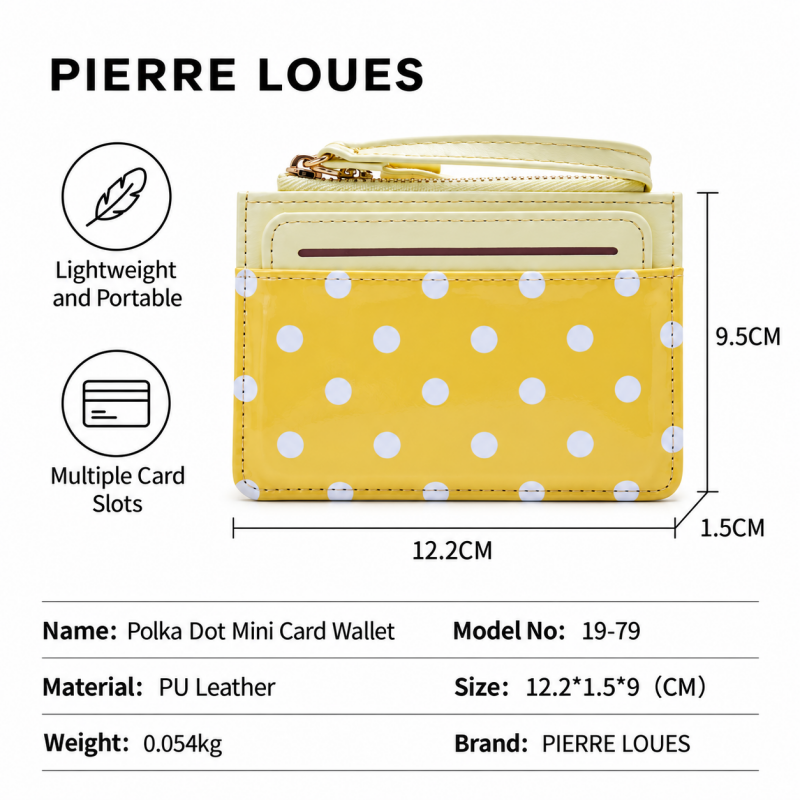 CouldNook Polka Dot Card Holder - Removable Insert