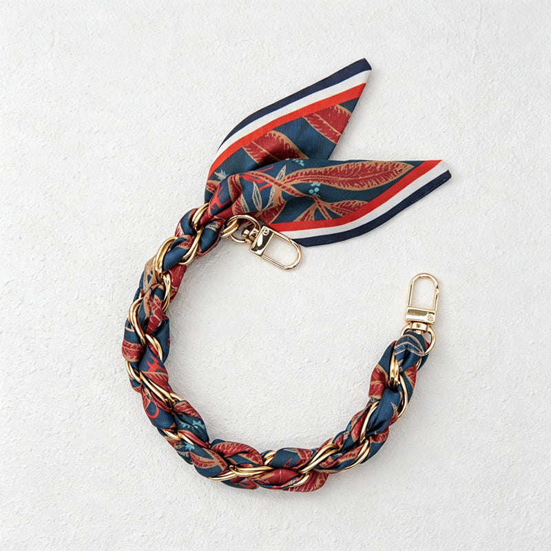 CloudNook Silk Scarf Phone Wrist Strap‑Braided Anti‑Lost Lanyard