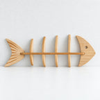 CouldNook Fish Wall Shelf - Open Sections and Coastal Outline