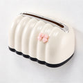 CouldNook Bow Tissue Box - Ribbed Sides And Spring Platform