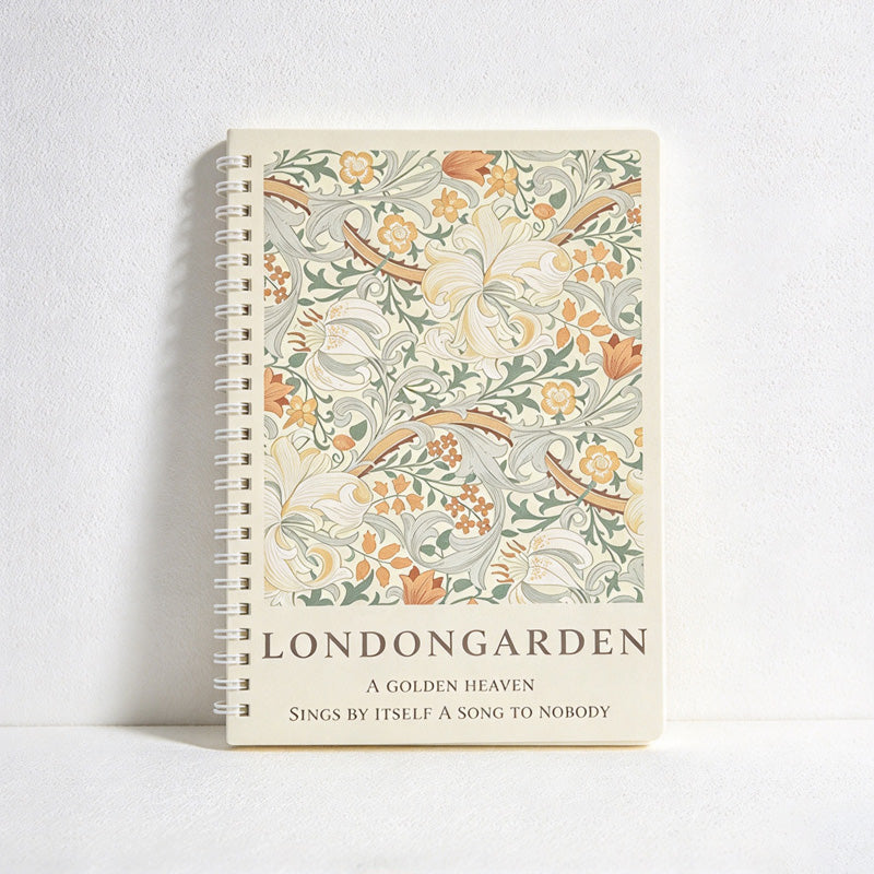 CouldNook Floral Spiral Notebook - Flexible PP Cover and Soft Coil Binding