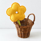 CouldNook Fabric Flower Decoration - Rounded Petals And Long Green Stem