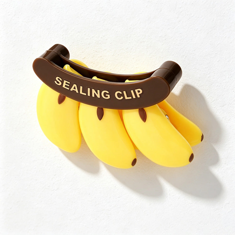 CouldNook Banana Bag Clip Set - Hanging Fruit Shapes and Curved Holder
